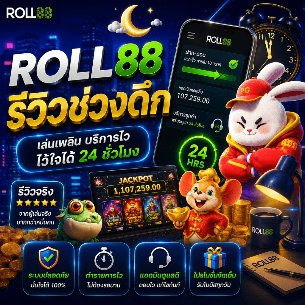 รีวิว ROLL88 ช่วงดึกจากคนนอนดึก – เล่นดีจริงหรือแค่สวยหลอกตา?